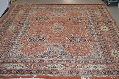Lot 109 - A very large modern Heriz style woven wool carpet