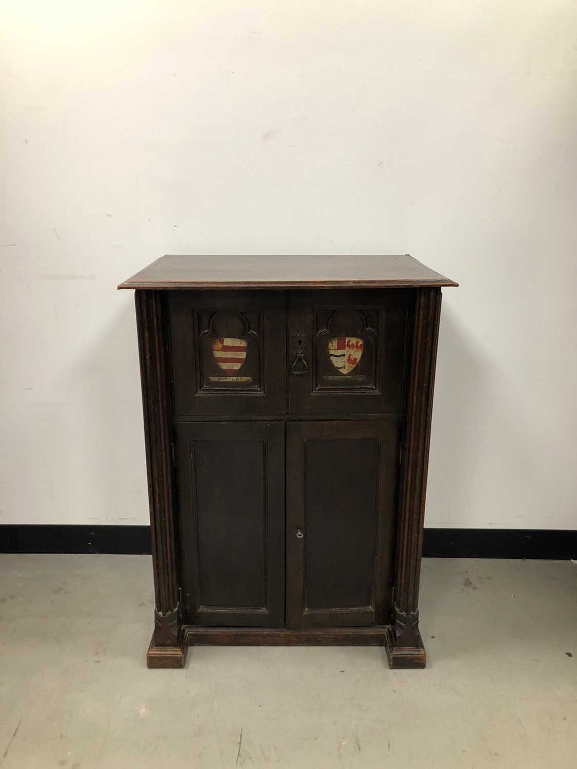 Lot 110 - A 19th century and later converted oak cupboard