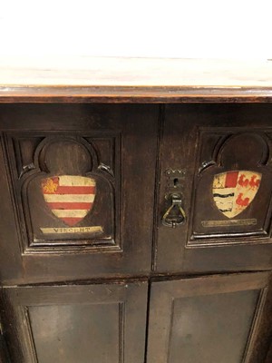 Lot 110 - A 19th century and later converted oak cupboard