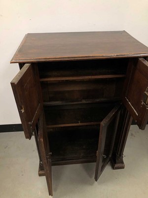 Lot 110 - A 19th century and later converted oak cupboard