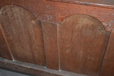 Lot 113 - A George II and later oak hall bench