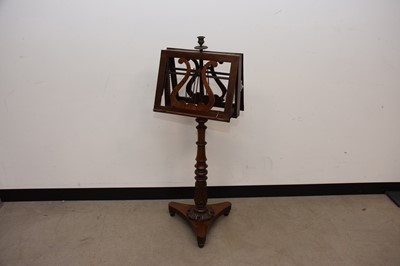 Lot 119 - A William IV period rosewood duet music stand