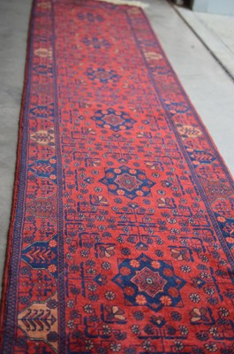 Lot 126 - A Chodur Turkoman hand-knotted wool runner rug