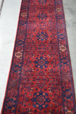 Lot 126 - A Chodur Turkoman hand-knotted wool runner rug