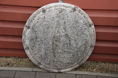 Lot 128 - A second half 20th century garden circular wall plaque
