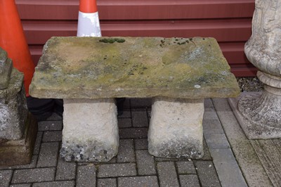 Lot 130 - A stone garden seat