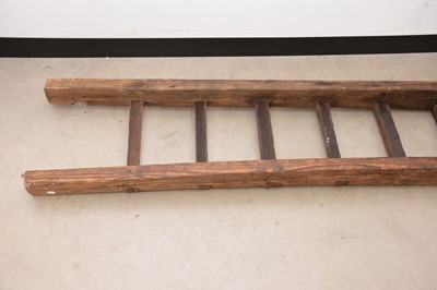 Lot 145 - A damaged antique cottage ladder