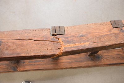 Lot 145 - A damaged antique cottage ladder