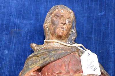 Lot 151 - A 19th century Italian carved wood and painted religious figure