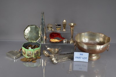 Lot 153 - A collection of Victorian and later silver and silver plate and other items