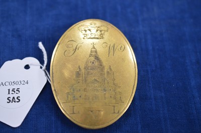 Lot 155 - An interesting George III period Napoleonic era gilt brass shoulder plate badge