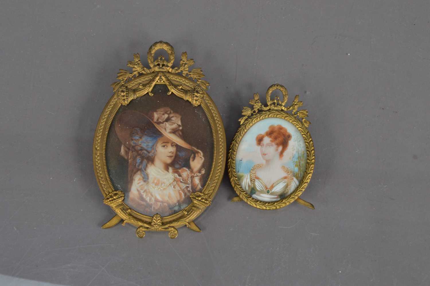 Lot 162 - Two portrait miniatures