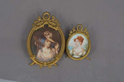 Lot 162 - Two portrait miniatures