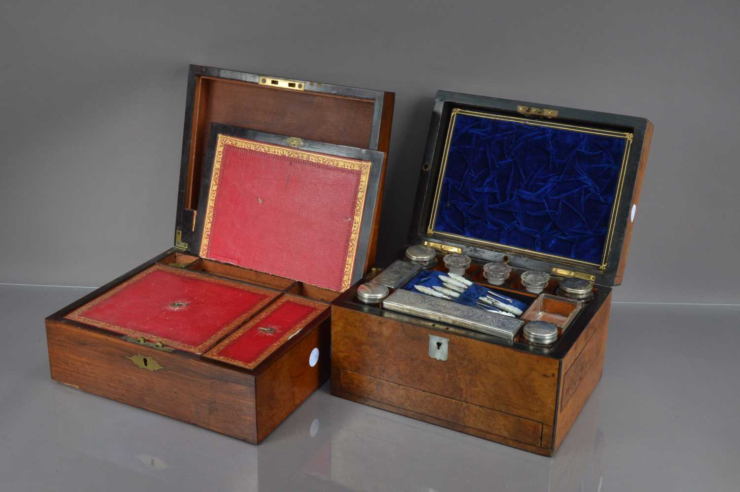 Lot 164 - Two Victorian work boxes