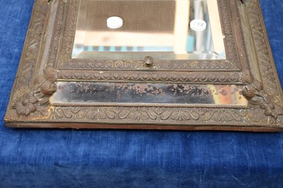 Lot 168 - A late 19th century Dutch pressed brass and mirrored wall cabinet