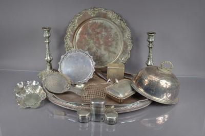 Lot 175 - A collection of silver plate and three silver items