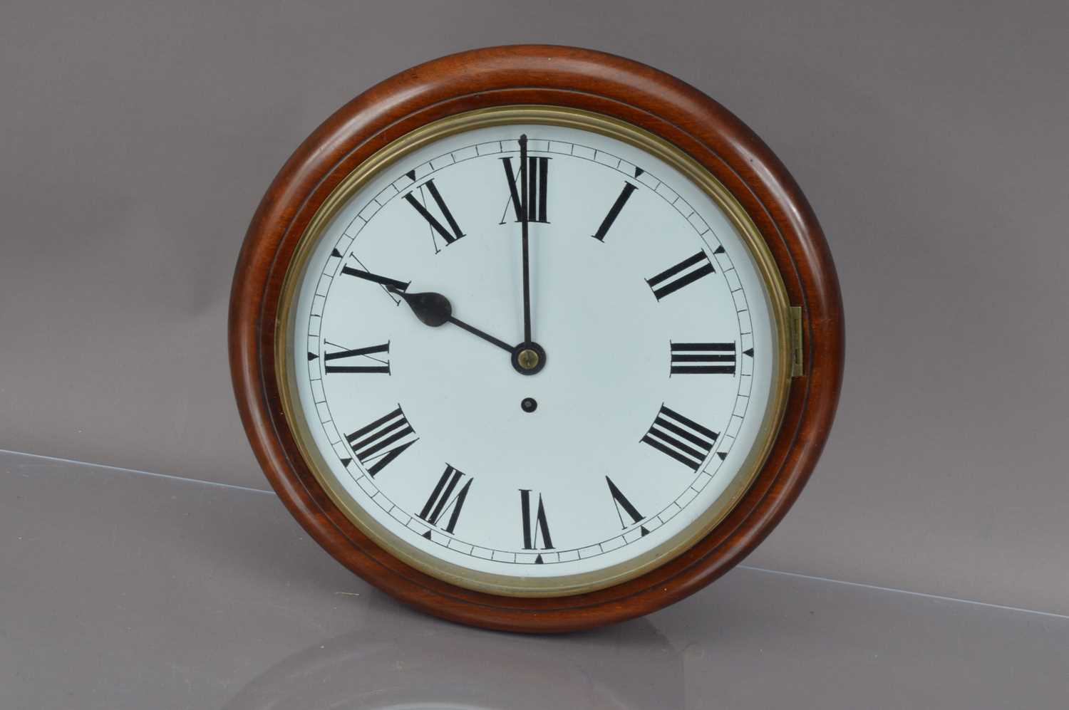 Lot 178 - A Victorian mahogany drop dial wall clock