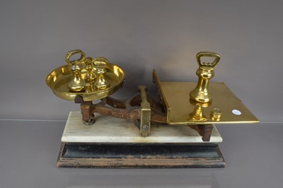 Lot 184 - A Victorian set of kitchen scales by Parnall & Sons of Bristol