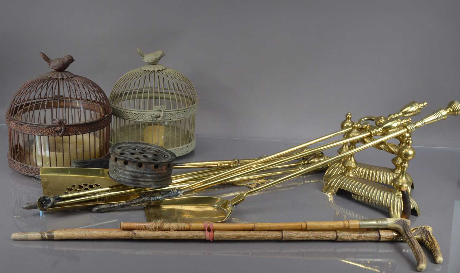 Lot 185 - A group of fire side items and more