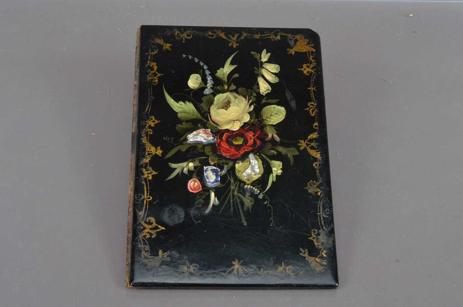 Lot 190 - An Antique Victorian Lacquer Desk Blotter