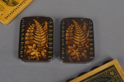 Lot 192 - Four Game Markers including Fern and Mauchline Ware