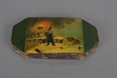 Lot 195 - A 19th Century Napoleonic scene concertina cigar case