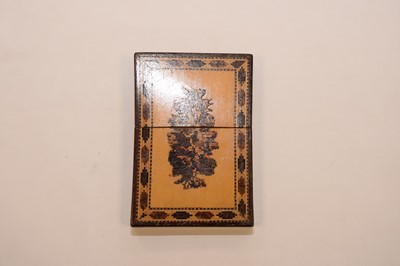 Lot 200 - Three Victorian Tunbridge Ware calling card cases