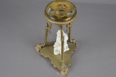 Lot 234 - An interesting Mappin Brothers gilt stand with a Parian ware figure of a maiden