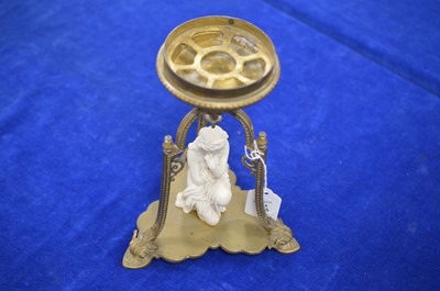 Lot 234 - An interesting Mappin Brothers gilt stand with a Parian ware figure of a maiden