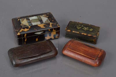 Lot 246 - A group of four antique 19th Century snuff boxes