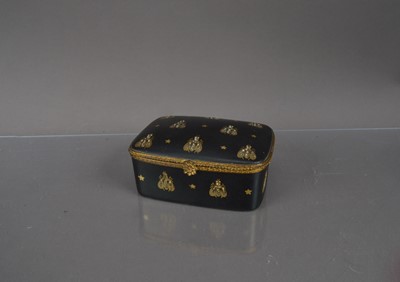 Lot 255 - A Limoges porcelain "Napoleonic Revival" trinket box