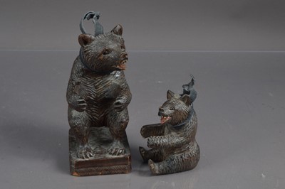 Lot 281 - Two hand-carved Black Forest models of bears