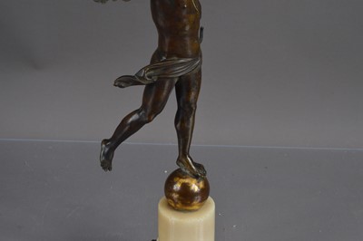 Lot 291 - An unusual antique bronzed sculpture of a neoclassical winged angel