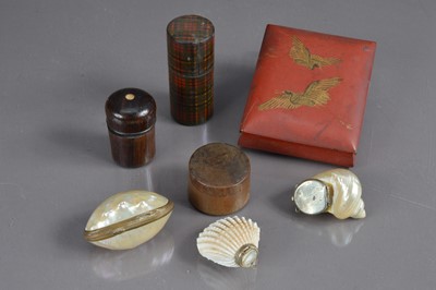 Lot 296 - A group of metal mounted shell boxes