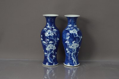 Lot 298 - A pair of mid 20th century Chinese blue and white porcelain vases
