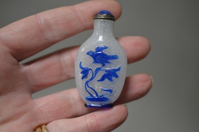 Lot 300 - Seven mid 20th century Chinese glass scent bottles