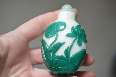 Lot 300 - Seven mid 20th century Chinese glass scent bottles