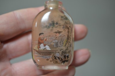 Lot 300 - Seven mid 20th century Chinese glass scent bottles