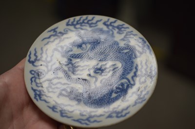 Lot 301 - Two small Chinese porcelain blue and white dishes