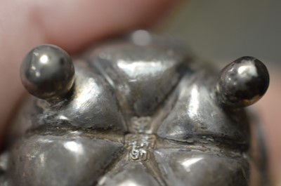 Lot 305 - Four Chinese Silver Salts and a Chinese silver bread fork
