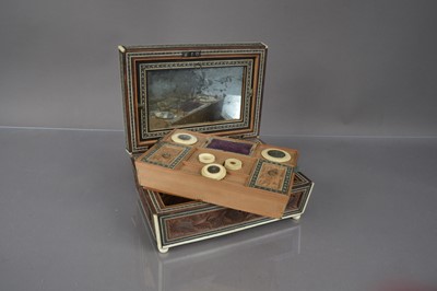 Lot 327 - A late 19th century Indian sandalwood and inlaid work box