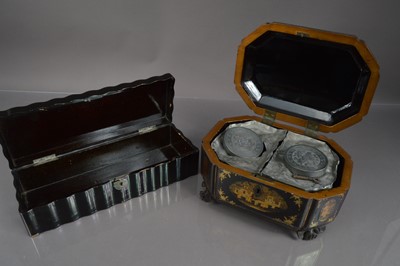 Lot 329 - Two oriental lacquer boxes