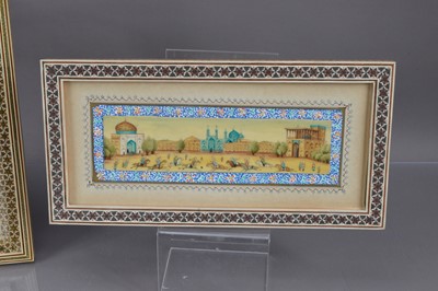 Lot 337 - A group of four Indo-Persian Khatam marquetry items