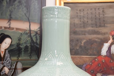 Lot 340 - A very large Chinese celadon porcelain vase