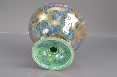 Lot 343 - An Art Deco period Wedgwood pottery lustre ware dragon bowl