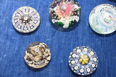 Lot 348 - A collection of thirty vintage and modern glass and other paperweights