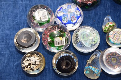 Lot 348 - A collection of thirty vintage and modern glass and other paperweights