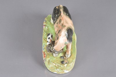 Lot 349 - A 19th century Staffordshire pottery group