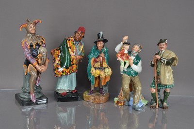 Lot 351 - Five collectable Royal Doulton pottery figures