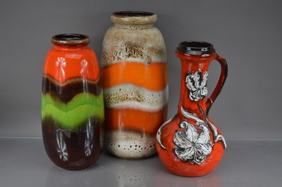 Lot 354 - Three large mid 20th century West German pottery items